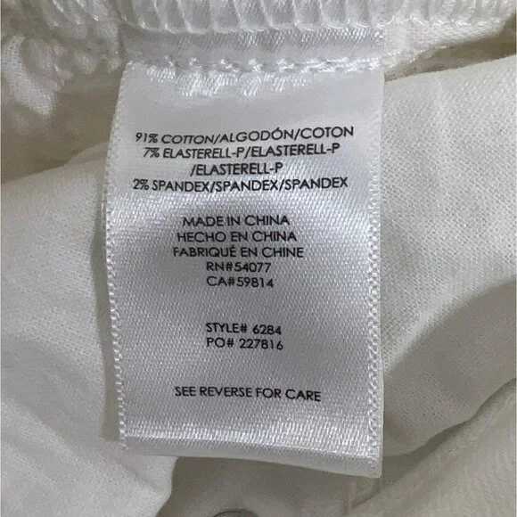 CABI Button Fly Straight Jeans White Sz 6 #6284 NWOT - Picture 7 of 7